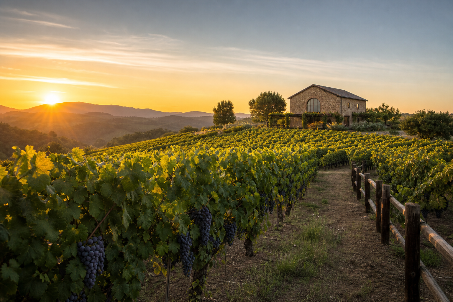 Winery Field at Dusk